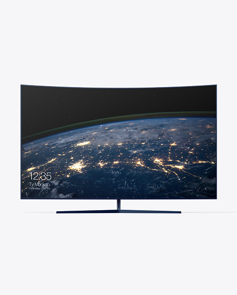 Curved Tv Mockup PSD #2