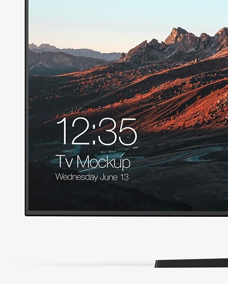 Curved Tv Mockup PSD #6