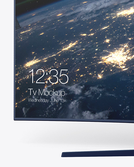 Curved Tv Mockup PSD #7