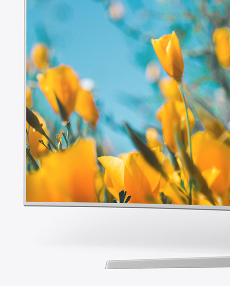 Curved Tv Mockup PSD #5