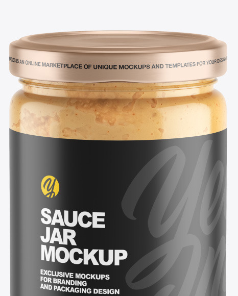 Clear Glass Jar w  Spread Mockup PSD #2