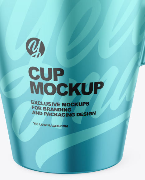 Metallic Cup Mockup PSD #1