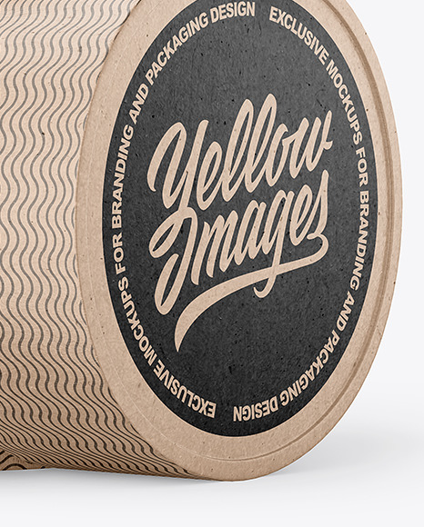 Opened Kraft Paper Tube With Sachets Mockup PSD #7