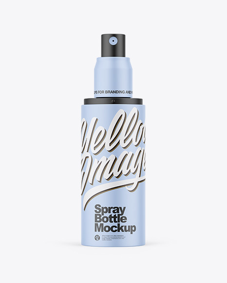 Matte Spray Bottle Mockup