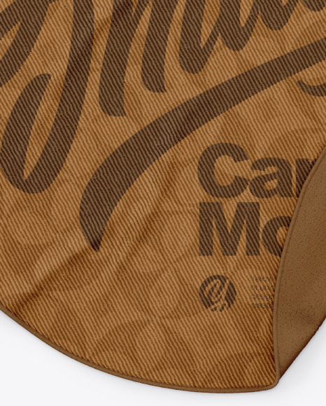 Round Carpet with Loop Pile Mockup PSD #1