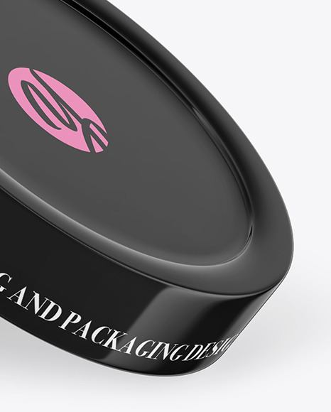 Opened Clear Glass Cream Jar Mockup PSD #1