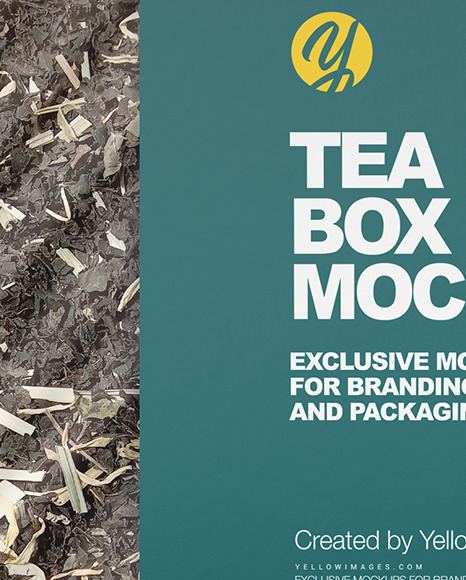 Box with Tea Mockup PSD #2