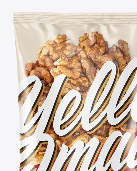 Clear Plastic Pack w  Walnuts Mockup PSD #2