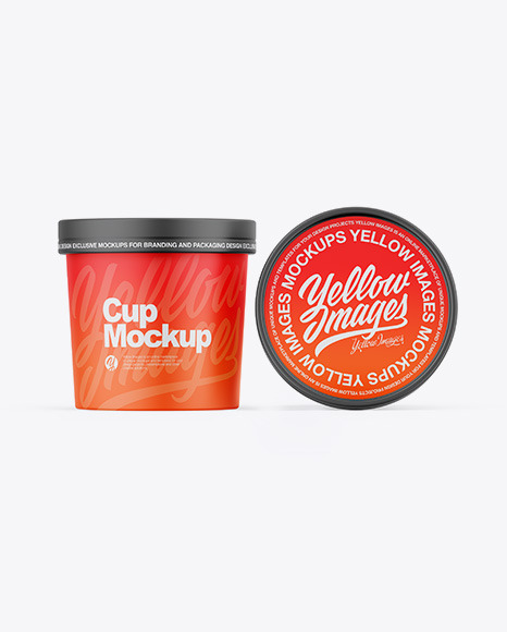 Two Matte Cups Mockup