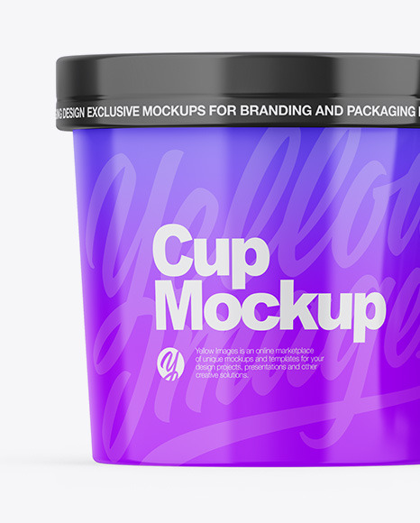 Two Glossy Cups Mockup PSD #2