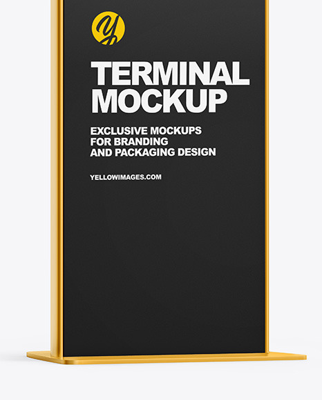 Terminal with Metallic Racks Mockup PSD #1