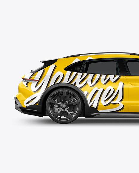 Electric Sport Car Mockup   Side View PSD #2