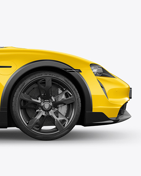 Electric Sport Car Mockup   Side View PSD #6