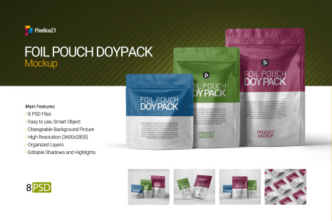 Foil Pouch DoyPack Mockup