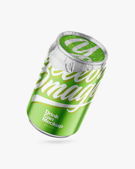 Download 250ml Matte Metallic Drink Can W Foil Lid Mockup In Can Mockups On Yellow Images Object Mockups