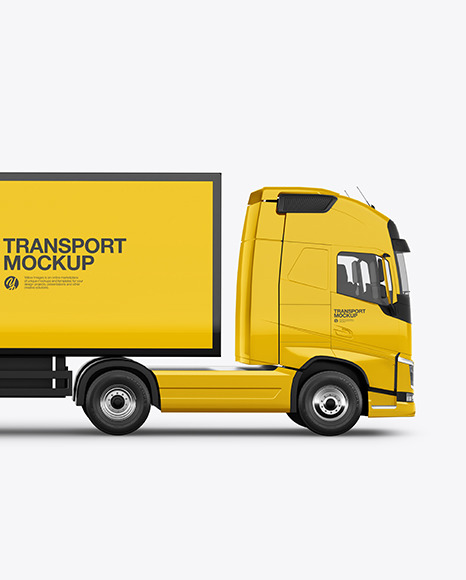Truck Mockup   Side View PSD #4