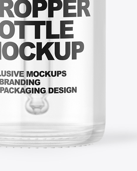 Clear Glass Dropper Bottle Mockup PSD #6