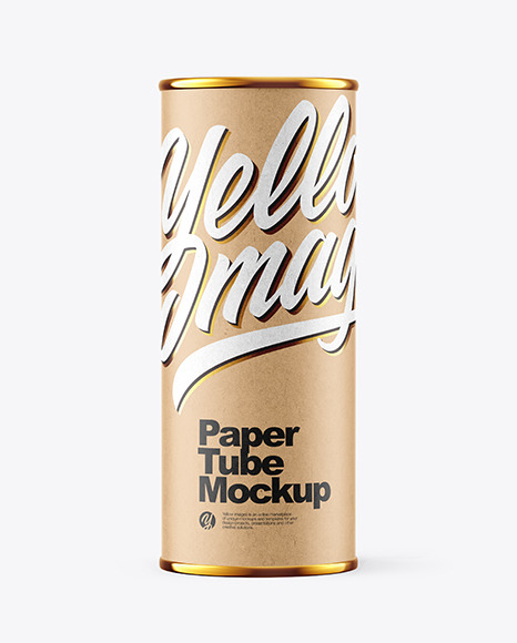 Kraft Paper Tube Mockup PSD #2