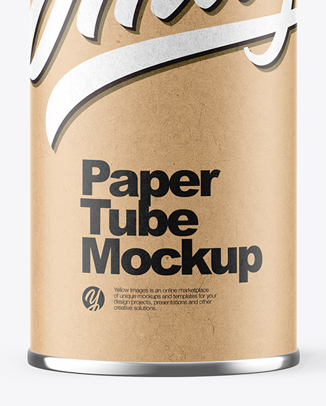 Kraft Paper Tube Mockup PSD #6