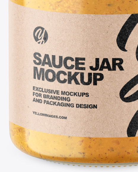 Clear Glass Jar w  Spread Mockup PSD #6