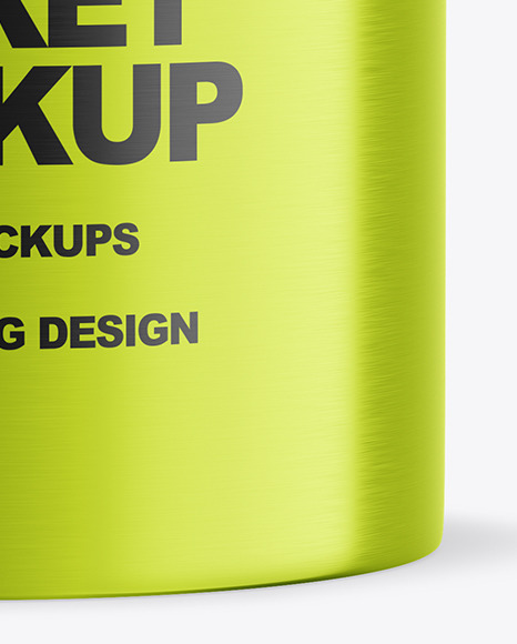 Metallic Paint Bucket Mockup PSD #1