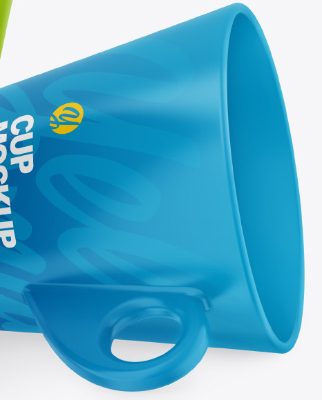 Two Matte Cups Mockup PSD #1
