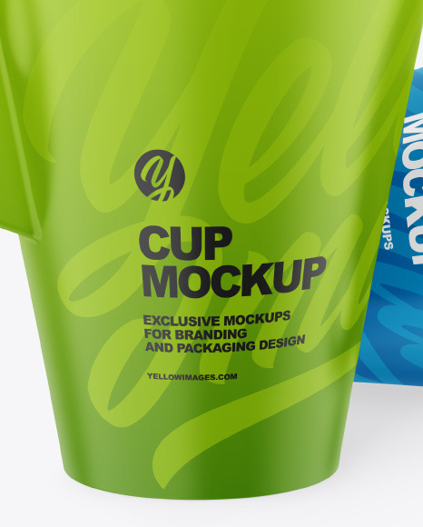 Two Matte Cups Mockup PSD #6