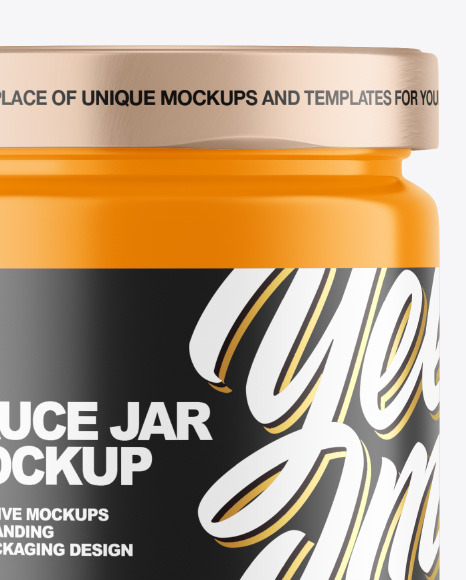 Glossy Jar Mockup PSD #2