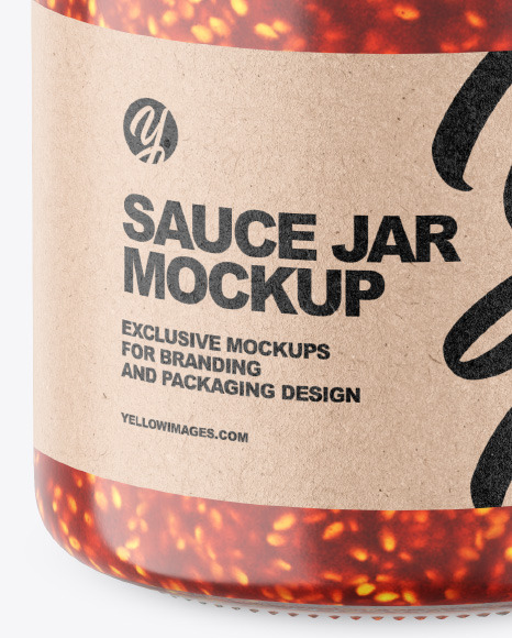 Clear Glass Jar w  Jam Mockup PSD #6