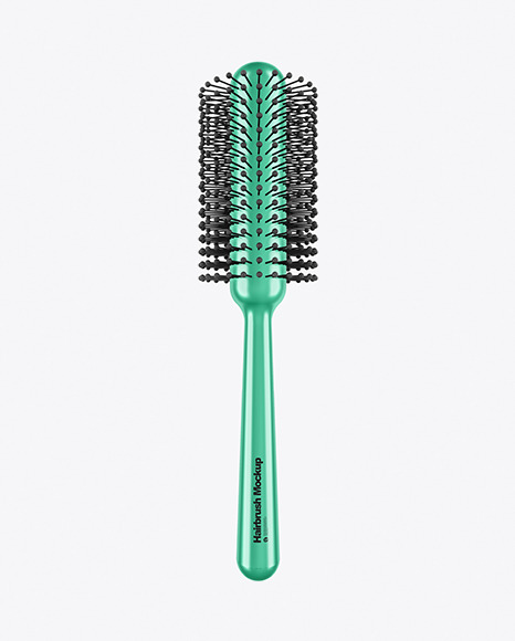 Metallized Hairbrush Mockup