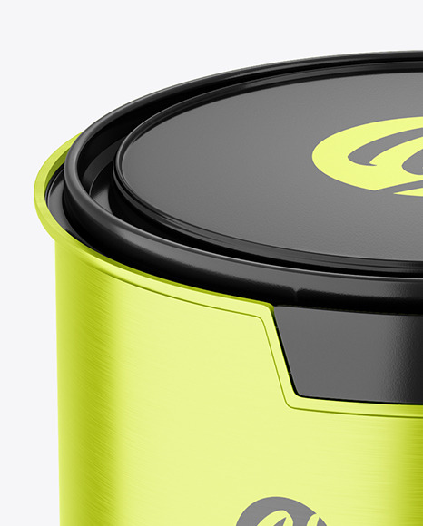 Metallic Paint Bucket Mockup PSD #2