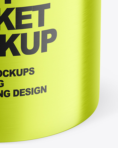 Metallic Paint Bucket Mockup PSD #1