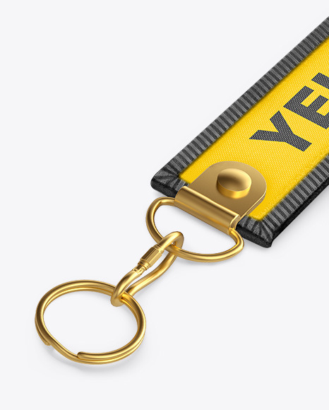 Cloth Keychain Mockup PSD #2