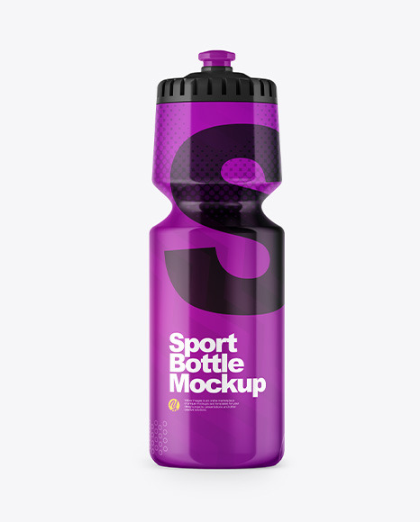 Glossy Water Bottle Mockup