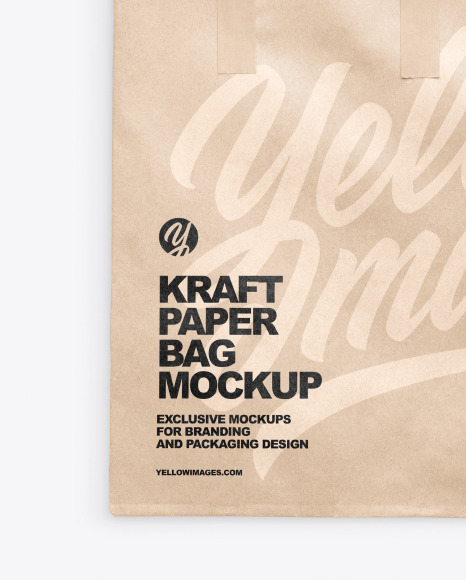 Kraft Paper Bag Mockup PSD #3