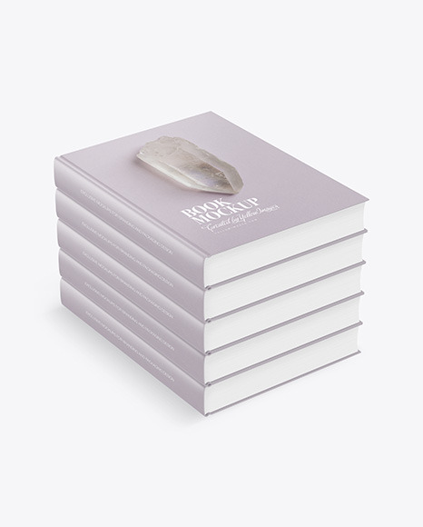 Hardcover Books w  Matte Cover Mockup PSD #4