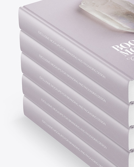 Hardcover Books w  Matte Cover Mockup PSD #2