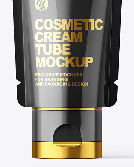 Glossy Cosmetic Cream Tube Mockup PSD #7