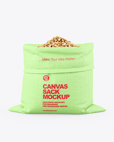 Canvas Sack with Pistachios Mockup PSD #6