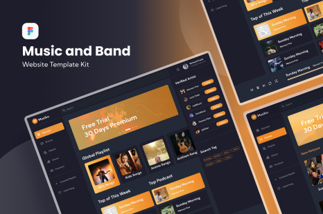 Music &amp; Band Dashboard Template