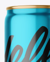 250ml Glossy Metallic Drink Can Mockup