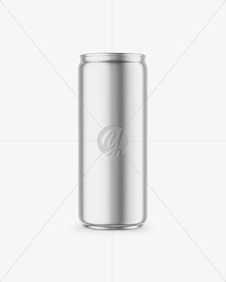 Free 250ml Matte Metallic Drink Can Mockup PSD Mockups