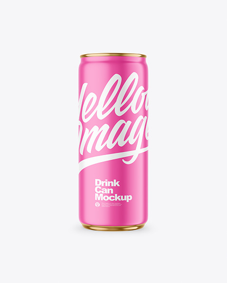 250ml Matte Drink Can Mockup