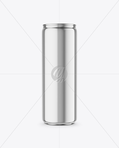 Free 355ml Glossy Metallic Drink Can Mockup PSD Mockups