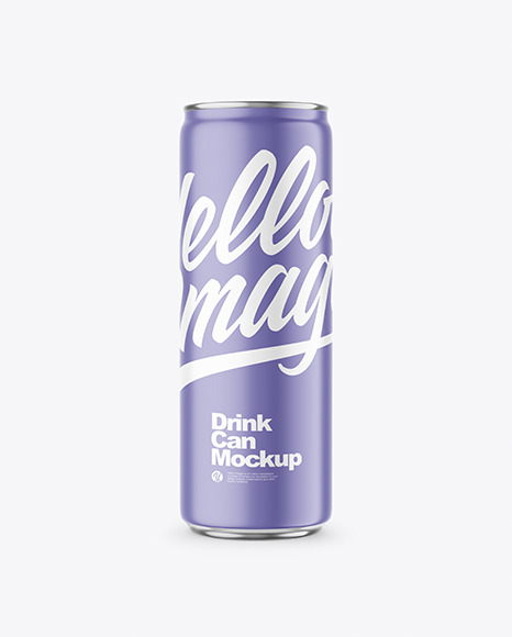 355ml Matte Drink Can Mockup PSD #2