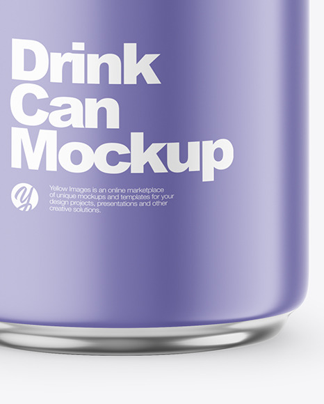 355ml Matte Drink Can Mockup PSD #6