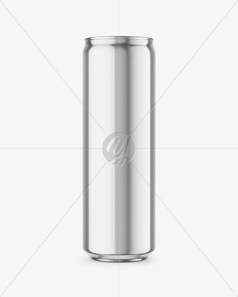 Free 473ml Glossy Metallic Drink Can Mockup PSD Mockups