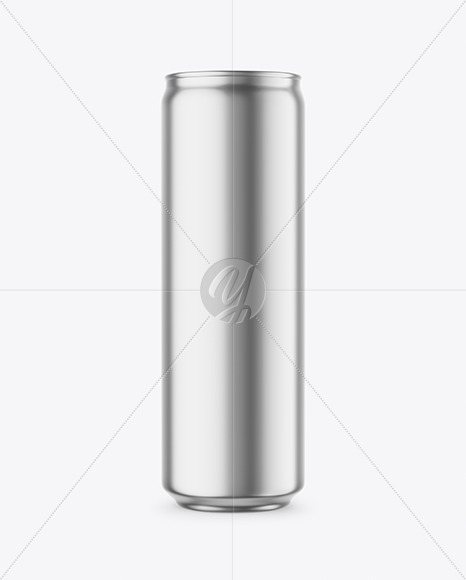 Free 473ml Matte Metallic Drink Can Mockup PSD Mockups