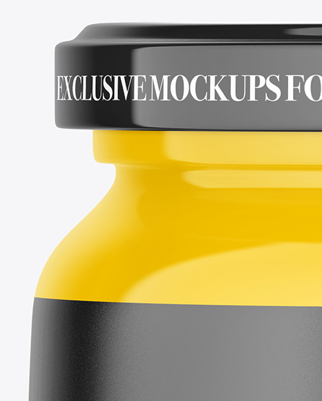 Glossy Jam Jar Mockup PSD #1