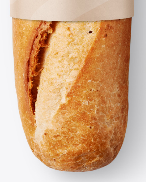 Baguette Bread with Label Mockup PSD #6